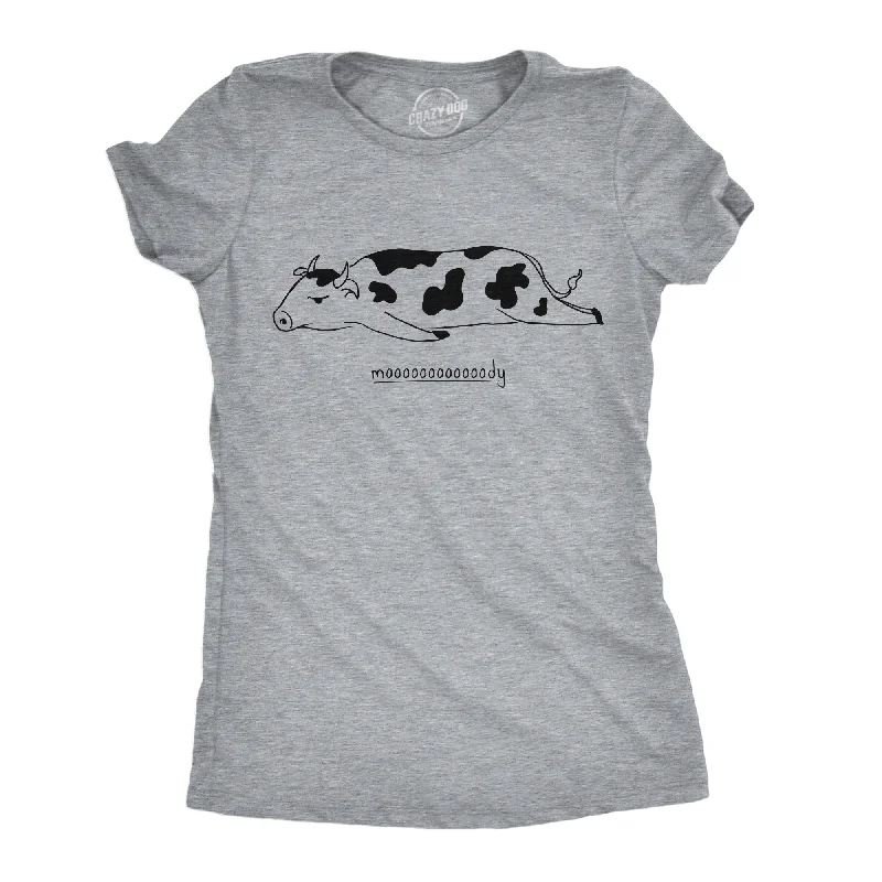 Lightweight T-shirts for warm weather-Mooooody Women's T Shirt