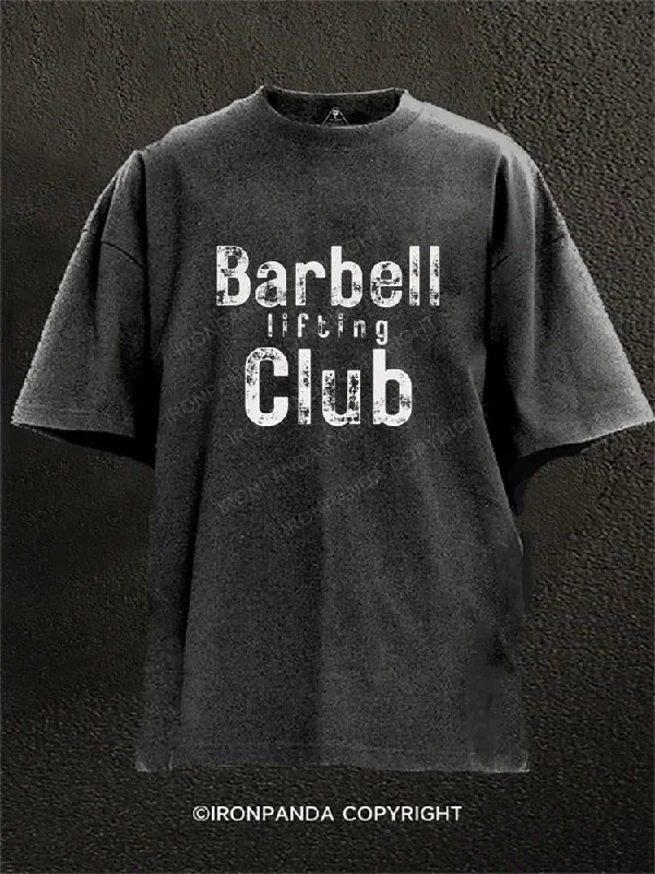 Best affordable T-shirts for group orders-Barbell Lifting Club Washed Gym Shirt