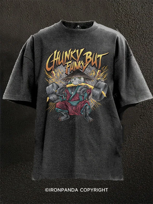 Custom T-shirts for family reunions-Chunky but Funky Washed Gym Shirt