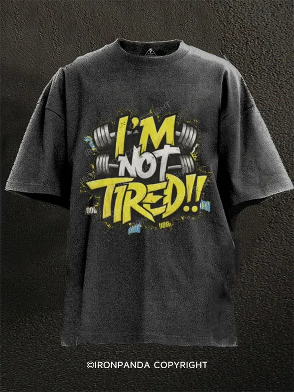 Performance T-shirts for sports and active wear-I am Tired Washed Gym Shirt