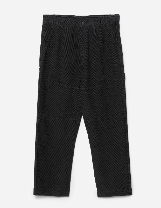 Work pants with extra durability for tough jobs-5290 Hemp Cord Carpenter Chino Black