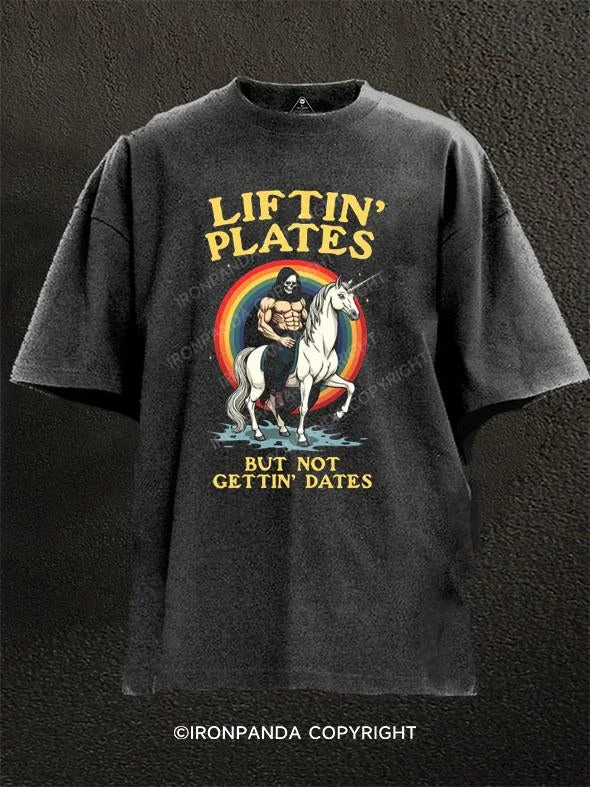 T-shirts for art lovers with custom prints-Liftin' Plates Washed Gym Shirt