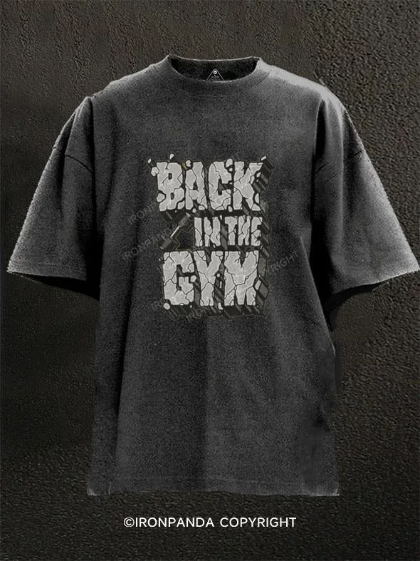 Moisture-wicking T-shirts for active individuals-Back In The GYM  Washed Gym Shirt