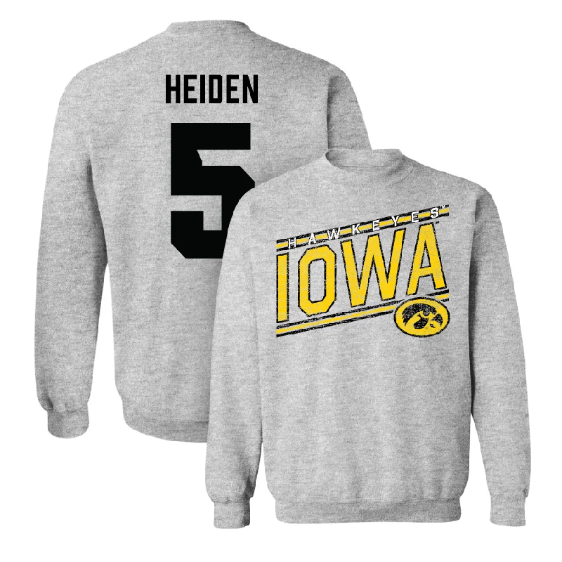 Comfortable long sleeve shirts for office wear-Sport Grey Women's Basketball Slant Crew  - Ava Heiden