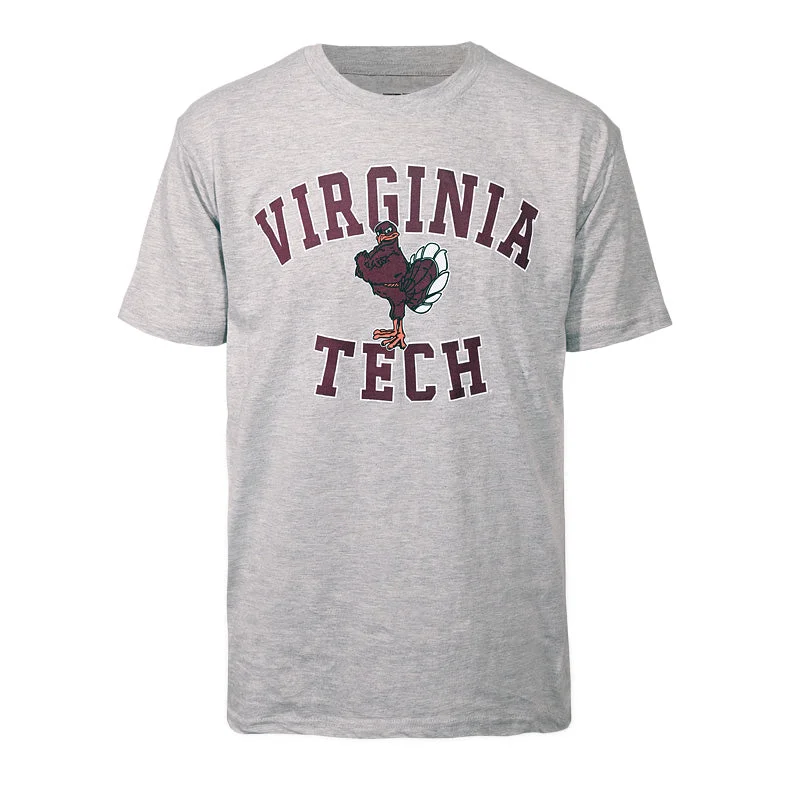 T-shirts for social events with group designs-Virginia Tech HokieBird Classic T-Shirt: Oxford Gray