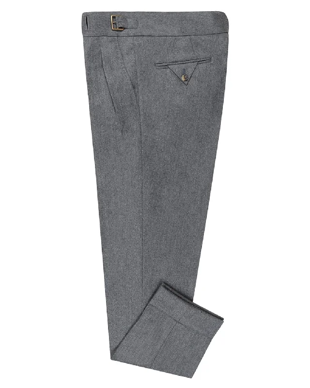 Durable work pants for construction and outdoor jobs-Gurkha Pant in Vitale Barberis Canonico - Flannels Grey