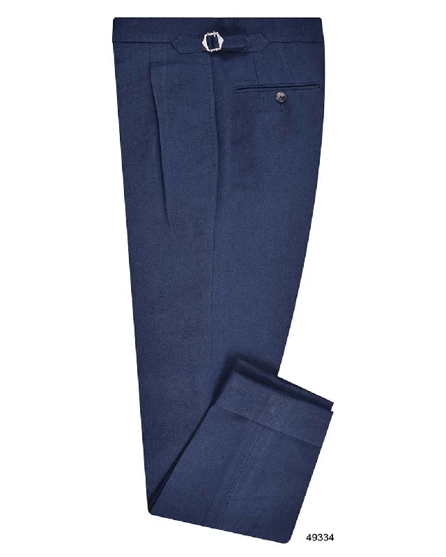 Slim-fit pants for a modern silhouette-Linen Cotton Canvas: Navy