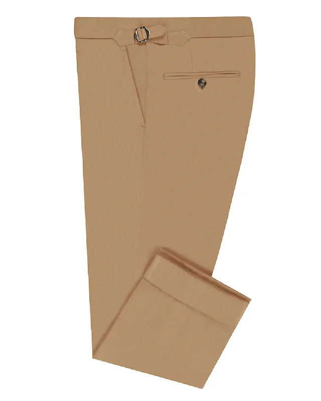 Breathable pants for outdoor exercise and running-Drab British Khaki Soft Twill Chino