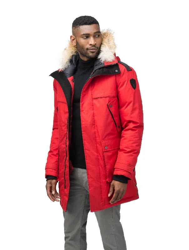 Reversible jackets for two looks in one-Yatesy Men's Long Parka