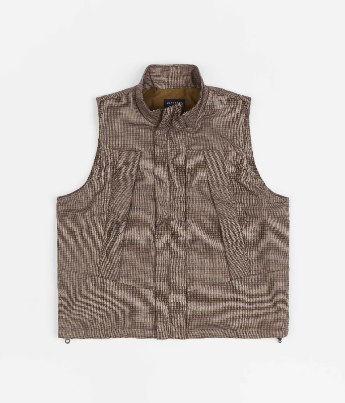 Jackets with adjustable drawstrings for a perfect fit-Workware Puff Vest - Houndstooth