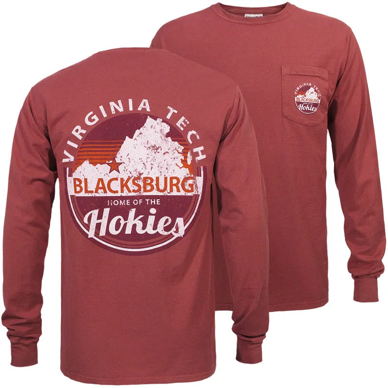 Comfortable T-shirts for everyday wear-Virginia Tech Home of the Hokies Long-Sleeved T-Shirt: Maroon by Gear