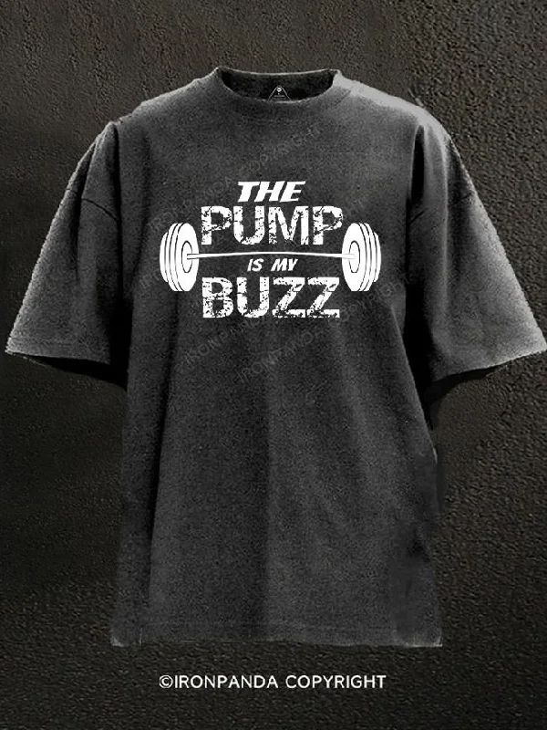 Short-sleeve T-shirts for casual style-The Pump is my Buzz Washed Gym Shirt