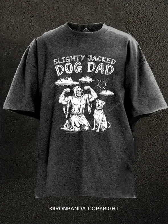 T-shirts for travel and adventure lovers-Slightly Jacked Dog Dad Washed Gym Shirt