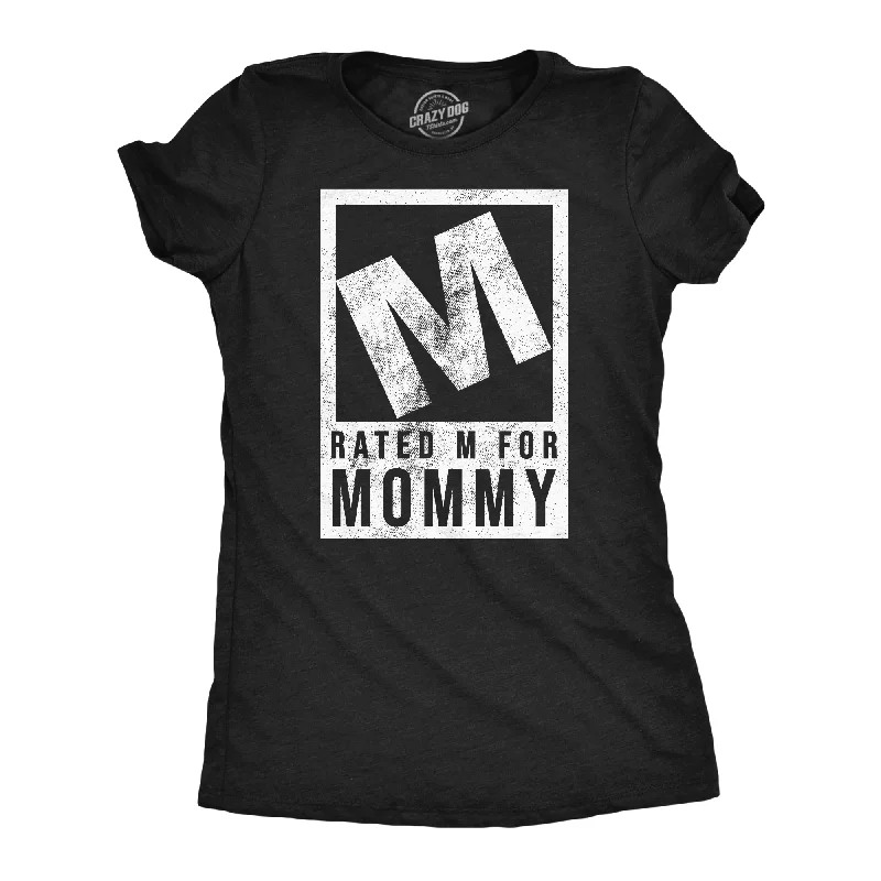 T-shirts with artistic abstract designs-Rated M For Mommy Women's T Shirt