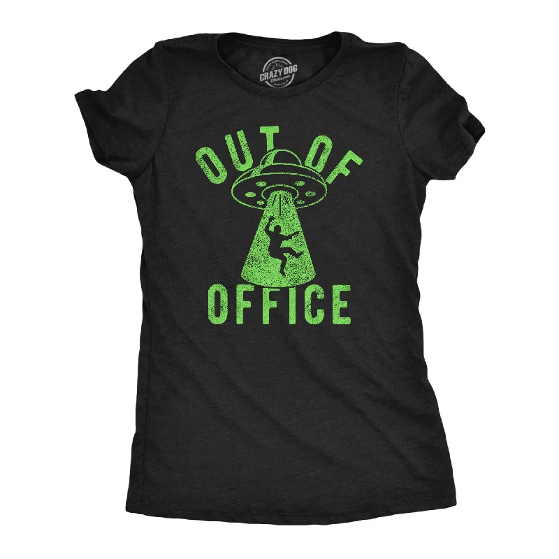 Custom T-shirts with detailed designs for unique fashion-Out Of Office UFO Women's T Shirt