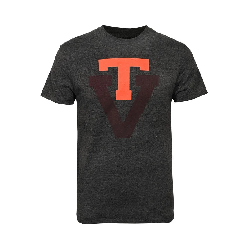 Comfortable T-shirts for everyday wear-Virginia Tech Triumph Vault Logo T-Shirt: Charcoal by Champion