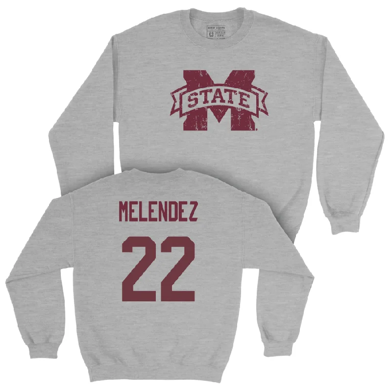 Lightweight long sleeve shirts for layering-Sport Grey Men's Basketball Classic Crew  - RJ Melendez