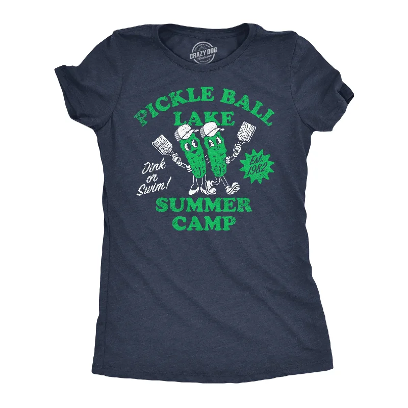 Classic white T-shirts for versatile outfits-Pickleball Lake Summer Camp Women's T Shirt