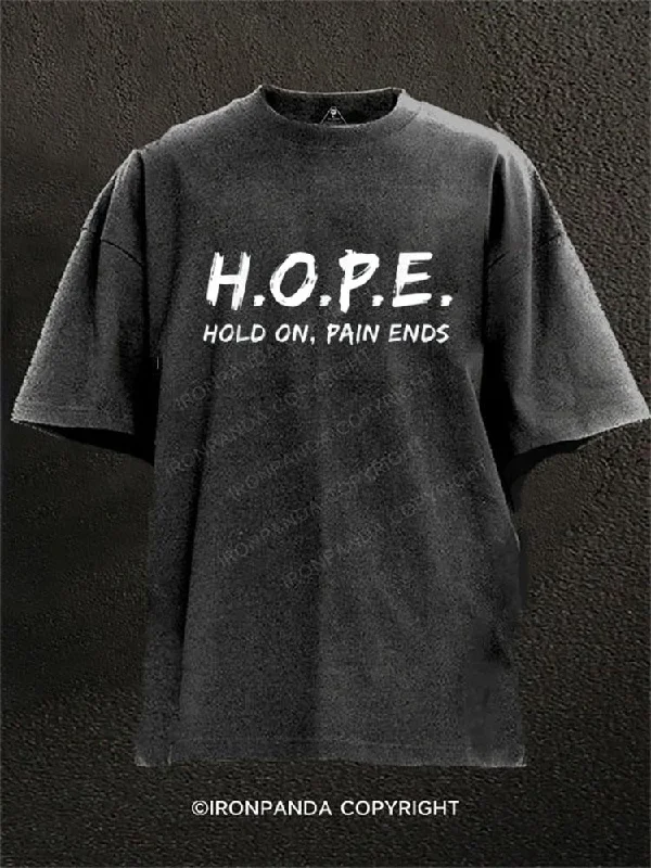 T-shirts for charity events and fundraising-Hold on Pain Ends Washed Gym Shirt