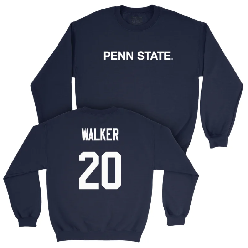 Comfortable long sleeve shirts for casual walks and outings-Women's Basketball Navy Penn State Crew   - Talayah Walker