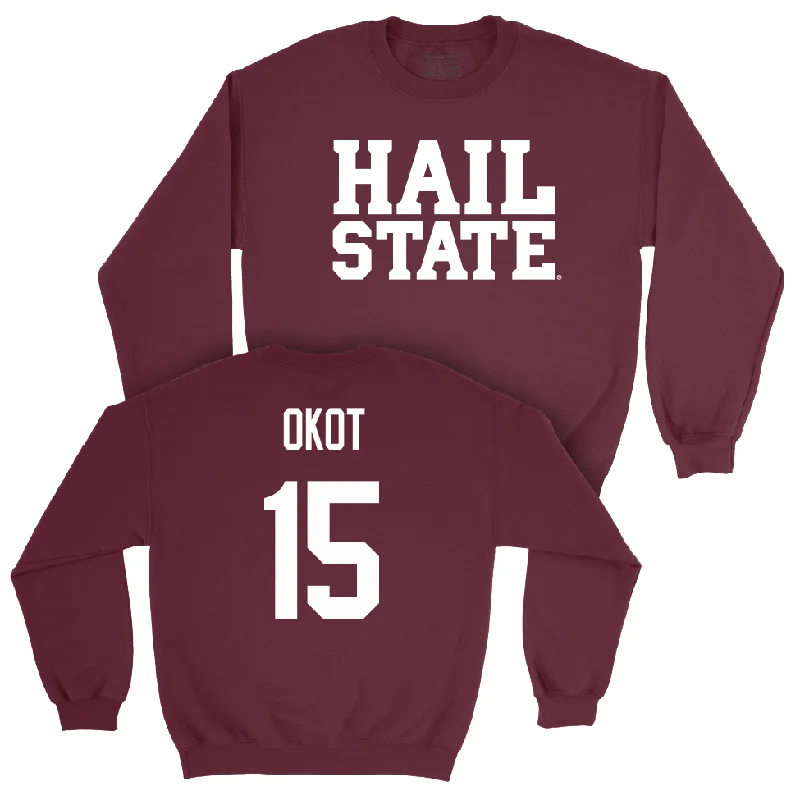 Best long sleeve shirts for casual wear-Maroon Women's Basketball Hail Crew  - Madina Okot