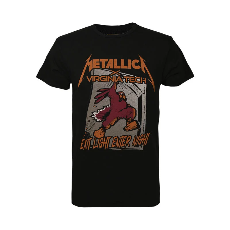 T-shirts for summer festivals and events-Virginia Tech x Metallica Black Label HokieBird Stone Washed T-Shirt: Black