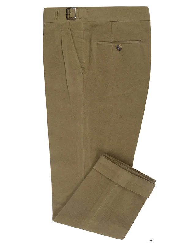 High-rise skinny pants for a sleek silhouette-Brisbane Moss LightWeight Moleskin