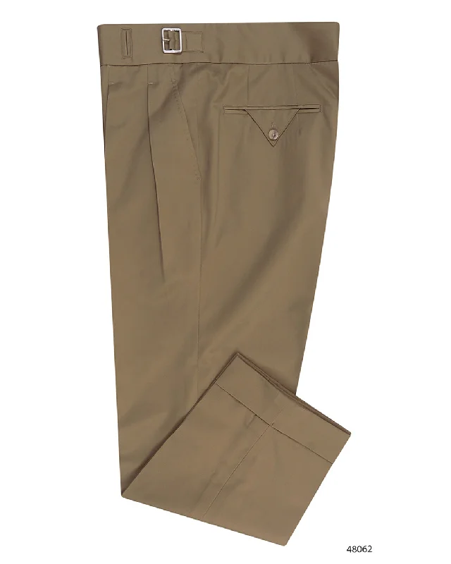 Stylish pants for outdoor festivals-Gurkha Pant in British Khaki Twill Chino 9 Oz