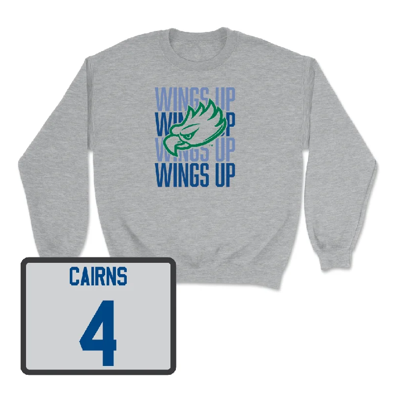 Custom long sleeve shirts for family reunions or events-Sport Grey Women's Basketball Wings Up Crew - Dolly Cairns