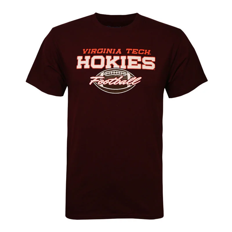 T-shirts for casual outfits with chic designs-Virginia Tech Sports Core Football T-Shirt by Champion