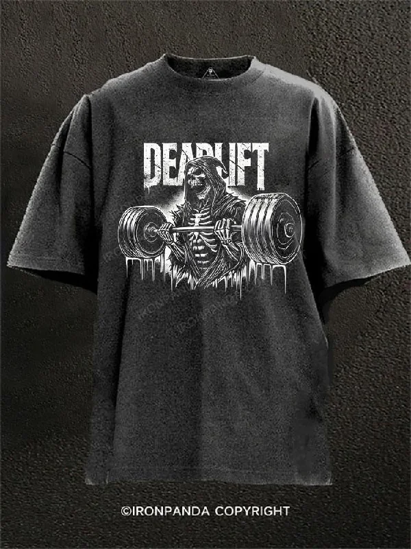 Custom T-shirts for family reunions-Dead Lift Washed Gym Shirt