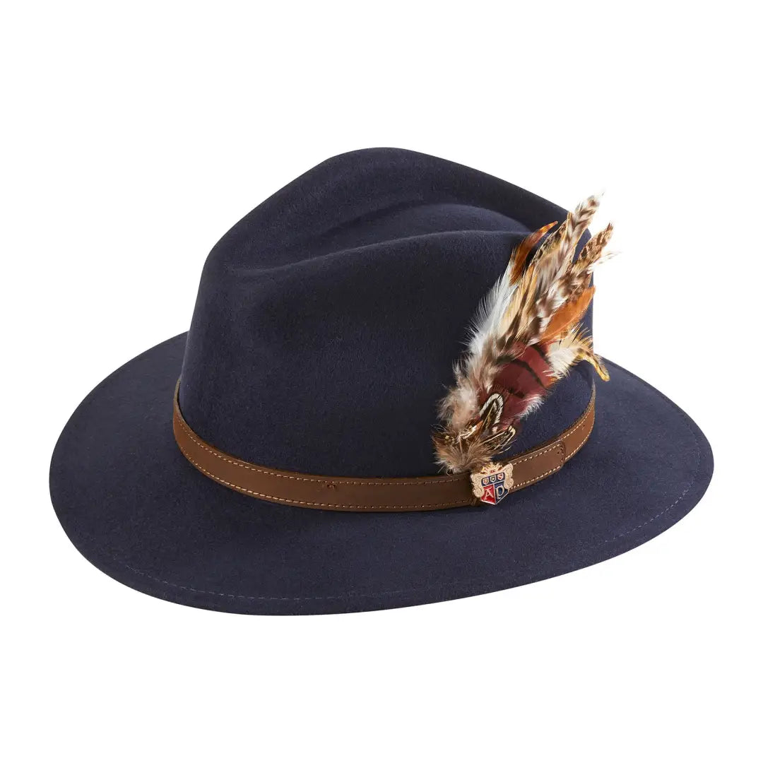 Adjustable hats with velcro straps for convenience-Alan Paine Richmond Felt Feather Hat