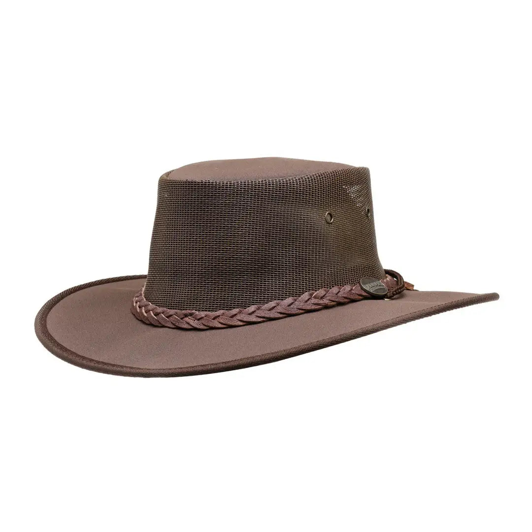 Comfortable hats for outdoor activities-Barmah Drovers Foldaway Cooler Canvas Hat