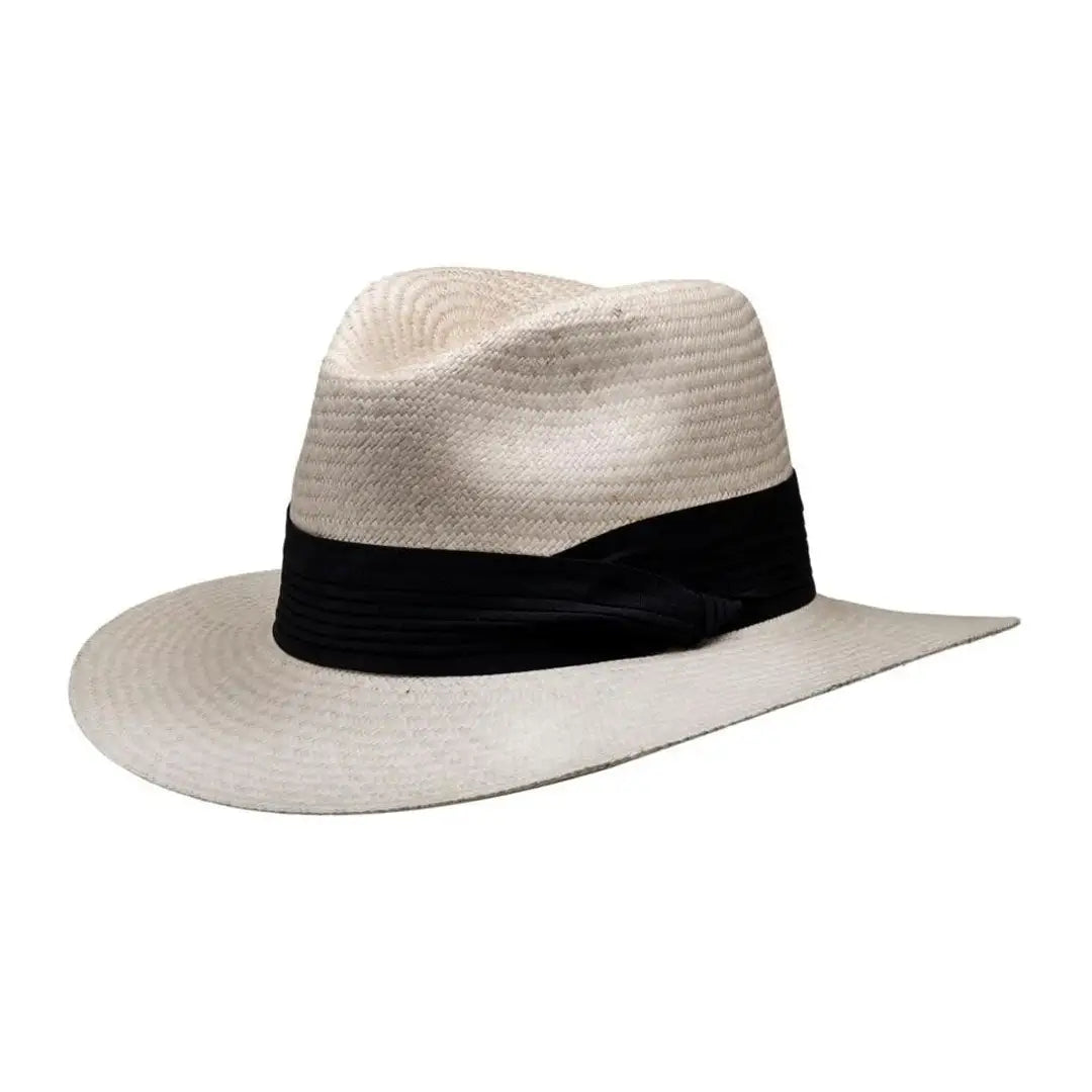 Trendy visor hats for sunny weather-Barmah Fine Raffia Safari Fedora Hat