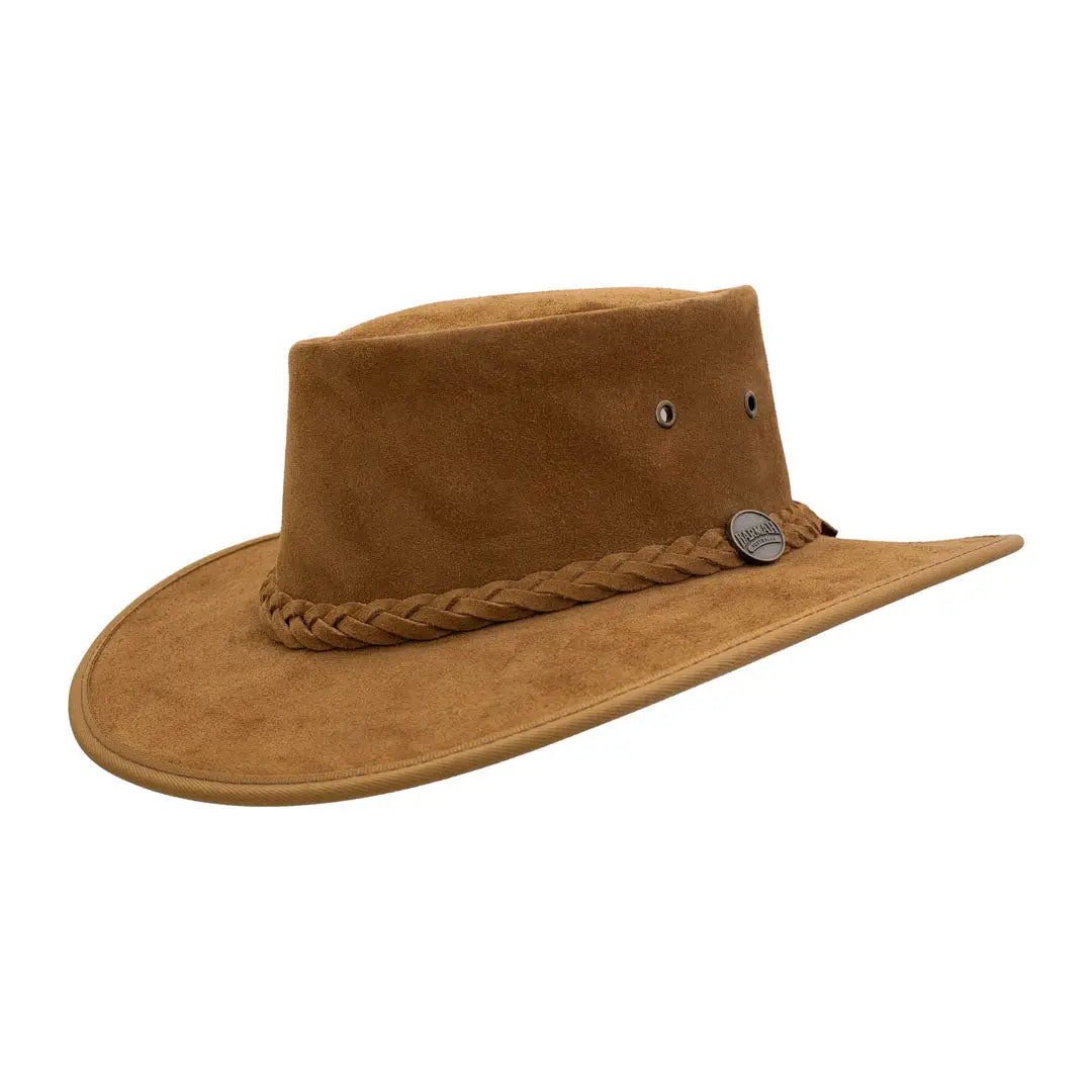 High-quality hats for outdoor adventures-Barmah Squashy Suede Leather Hat