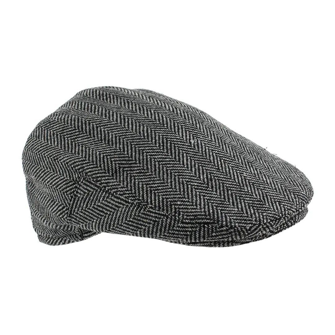 Classic beret hats for chic style-British Bag Co. Herringbone Flat Cap