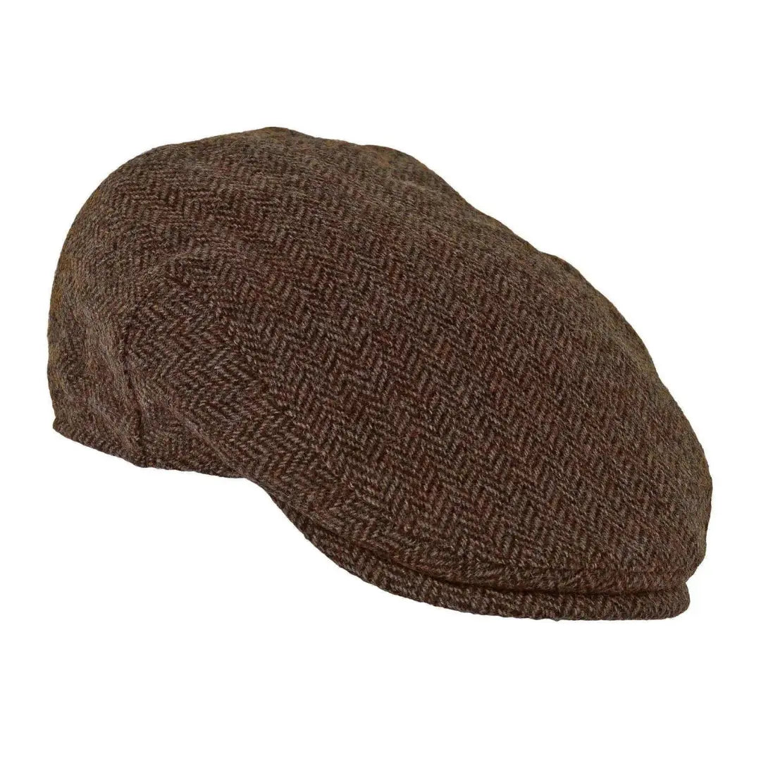 Comfortable hats with moisture-wicking fabric-Heather Chapman British Tweed Flat Cap