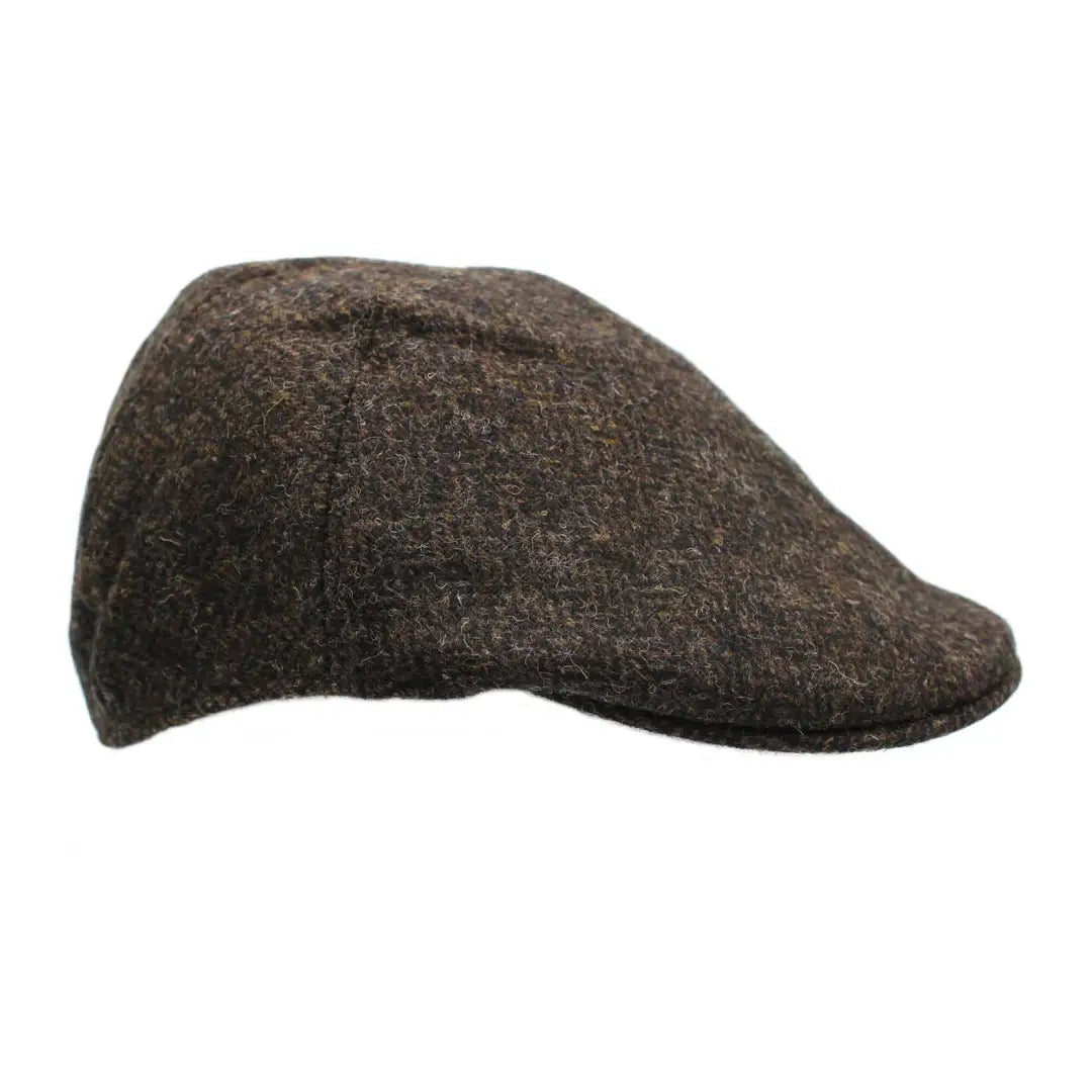 Custom hats for charity events and fundraising-Heather Exeter British Wool Tweed Duckbill Cap