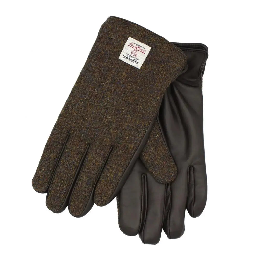 Hats with adjustable straps for a better fit-Heather Grant Harris Tweed And Leather Men's Gloves