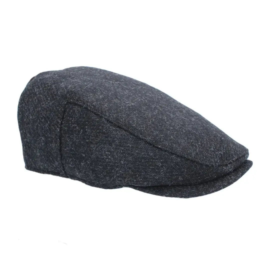 Classic beanies with ribbed knit patterns-Heather Selby Twill Tweed Flat Cap