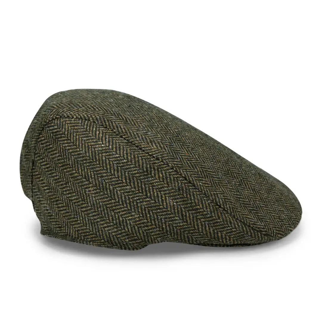 Durable hats for extreme weather conditions-Hoggs of Fife Herringbone Waterproof Tweed Cap